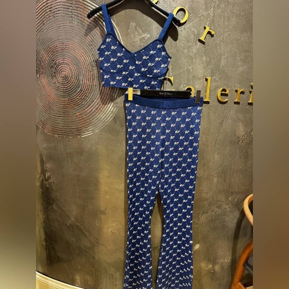 Baum und pferdgarten dico 80s Blue Patterned Women's two piece set - Picture 3 of 8